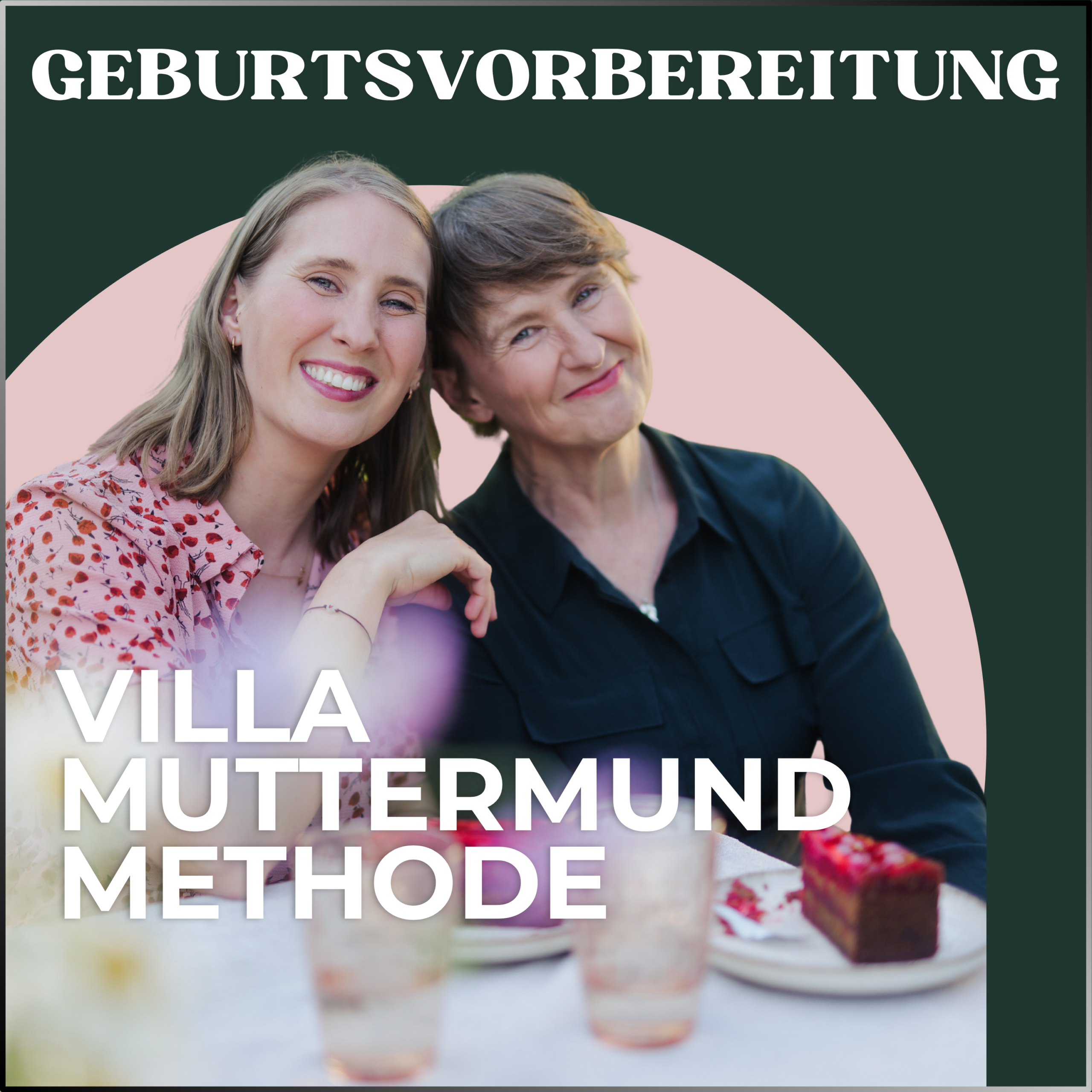 Rosa Dunkelblau modern feminin lebhaft kreativ mädchenhaft Podcast Cover(7)